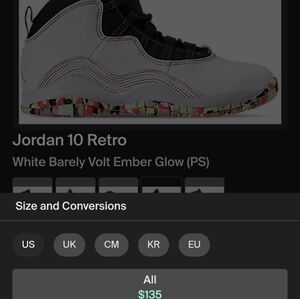 Ember Glow Jordan 10 (PS)